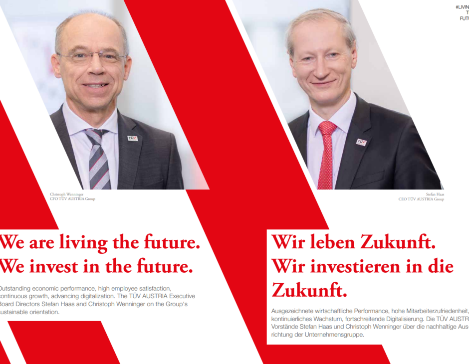 TÜV AUSTRIA CFO Christoph Wenninger, TÜV AUSTRIA CEO Stefan Haas: TÜV AUSTRIA Jahresbericht 2023